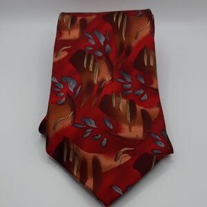 J. Garcia Red and Brown Artistic Men's Tie NWT